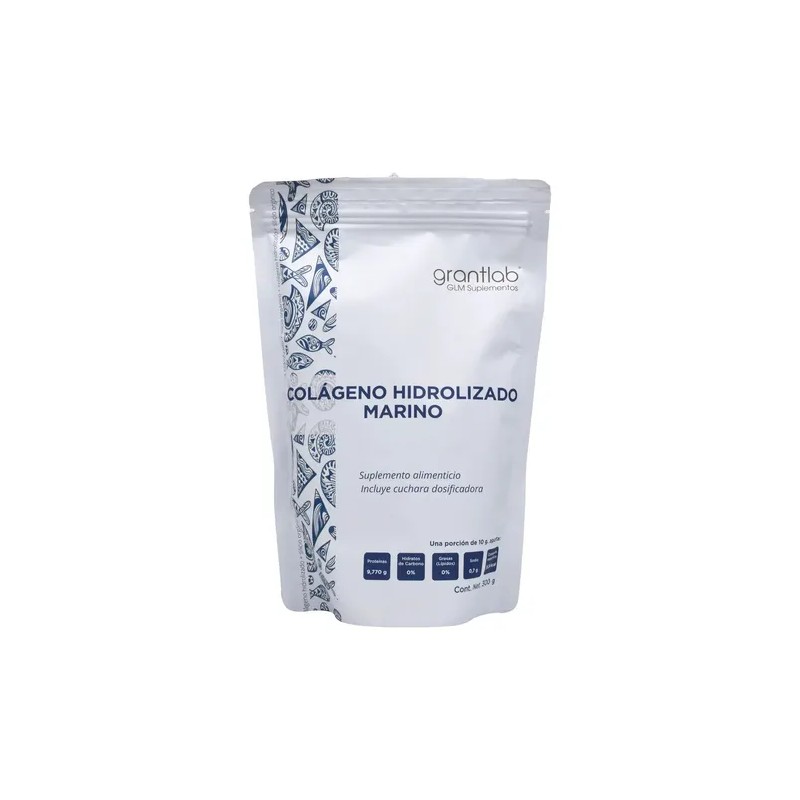 Colágeno Hidrolizado Marino Sin Sabor 300 Grs Grantlab