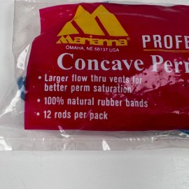 Marianna Concave Perm Rods Short Blue 1/4" – 12 Pack Item #10123 w/ Bands
