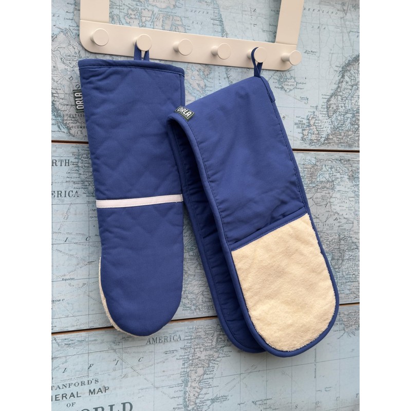 Orla Double Oven Gloves- Heat Resistant Pot Holder- 100% Cotton-