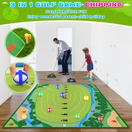 DUYOYU Golf Chipping Game - Upgrade Indoor Velcro Golf Chipping, Perfect Outdoor Games for Kids Golf Game & PracticeGreen