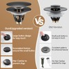 Fransiton Bathroom Sink Drain Stopper, Big-Cap Pop-up Drain Fits 1.1"