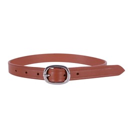 QHP Spur Strap Donar Leather Strap Cognac Buckle Silver
