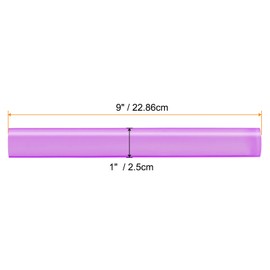 sourcing map Acrylic Clay Roller 9 Inch x 1 Inch Solid Non-Stick Plastic Round Tube Roller Polymer Clay Rod Fondant Rolling Pin for Shaping, Sculpting, Modeling DIY Crafts, Purple