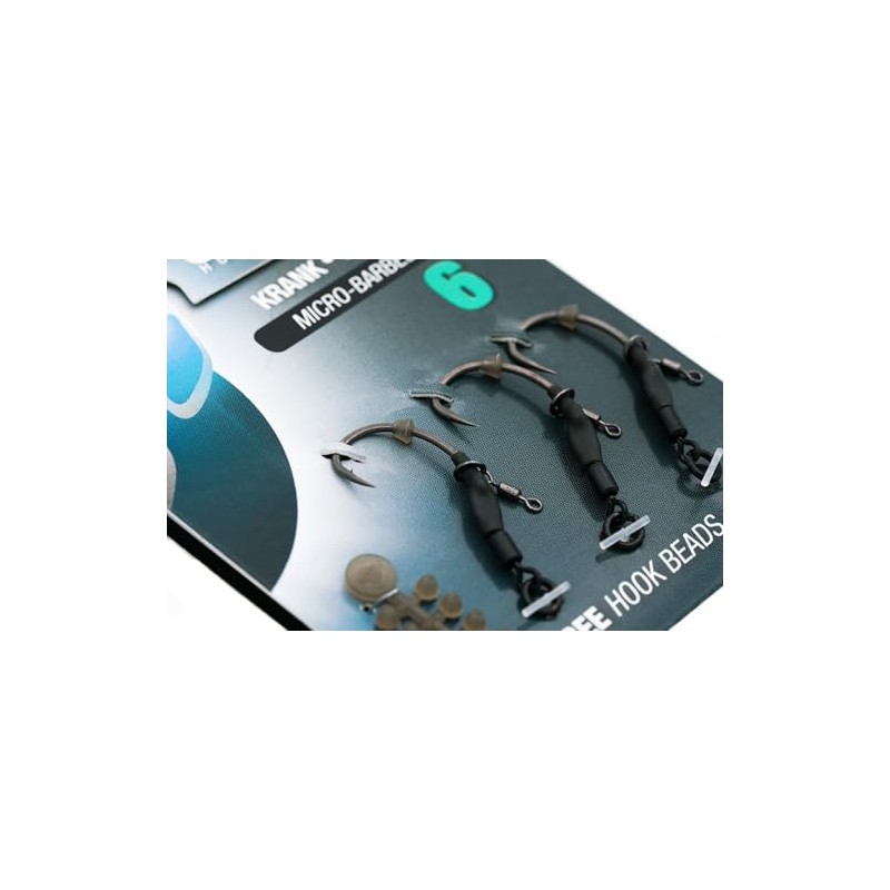 Korda Spinner Hook Sections Krank 4 | Micro-Barbed | Ready-Tied