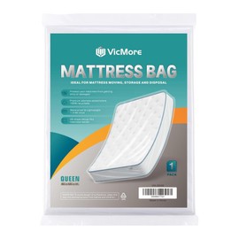 VICMORE Bolsa para colchón de dos plazas para mudanza, almacenamiento y eliminación, cubierta de plástico resistente de 1.5 mm, resistente a rasgadura