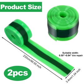 Pack of 2 Bicycle Tyre Insert, Liner Puncture Protection Tape, Bicycle Tyre Tube Protector, Bicycle Tyre Insert Puncture Protection, Compatible with 12, 16, 18, 20, 24, 26, 27.5, 29 Inches (Dark