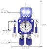 Diskary Robot Alarm Clock,Stainless Metal Non-Ticking Wake-up Clock with Flashing