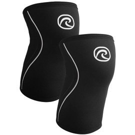 Rehband Knee Support 3 mm Neoprene, Lightweight Knee Support for Men and Women, Bandage Knee for Endurance Sports, Breathable Sports Bandage, Colour: Black, 1 Pair, Size: XXS