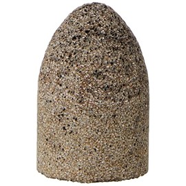 PFERD 61829 Type 16 Round Nose Cone, Aluminum Oxide, 2" Diameter x 3" Length, 5/8-11 Thread, 18144 RPM, 16 Grit