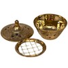 TRINTURA Incense Burner Brass Incense Bowl with Lid and Grid