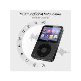 AGPTEK Direct 64GB MP3 Player With Bluetooth, 2.3'' Horizontal Screen Classic Multifunctional Music Player With Speaker, FM Radio - Color: Black