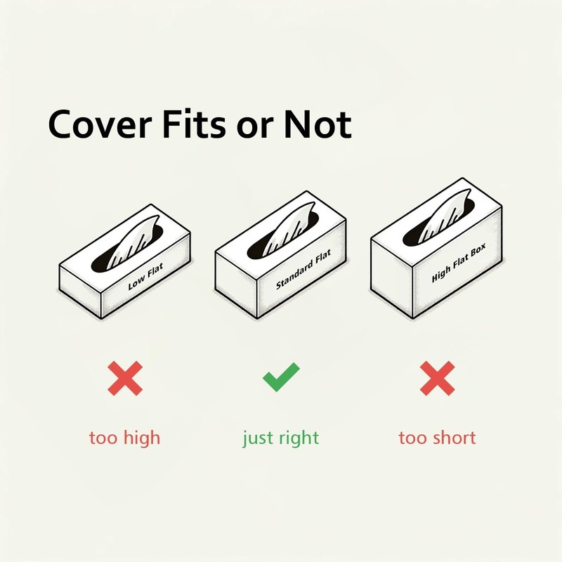 OLETHA Aesthetic Rectangle Tissue Box Cover, Medium Flat Box Tissues