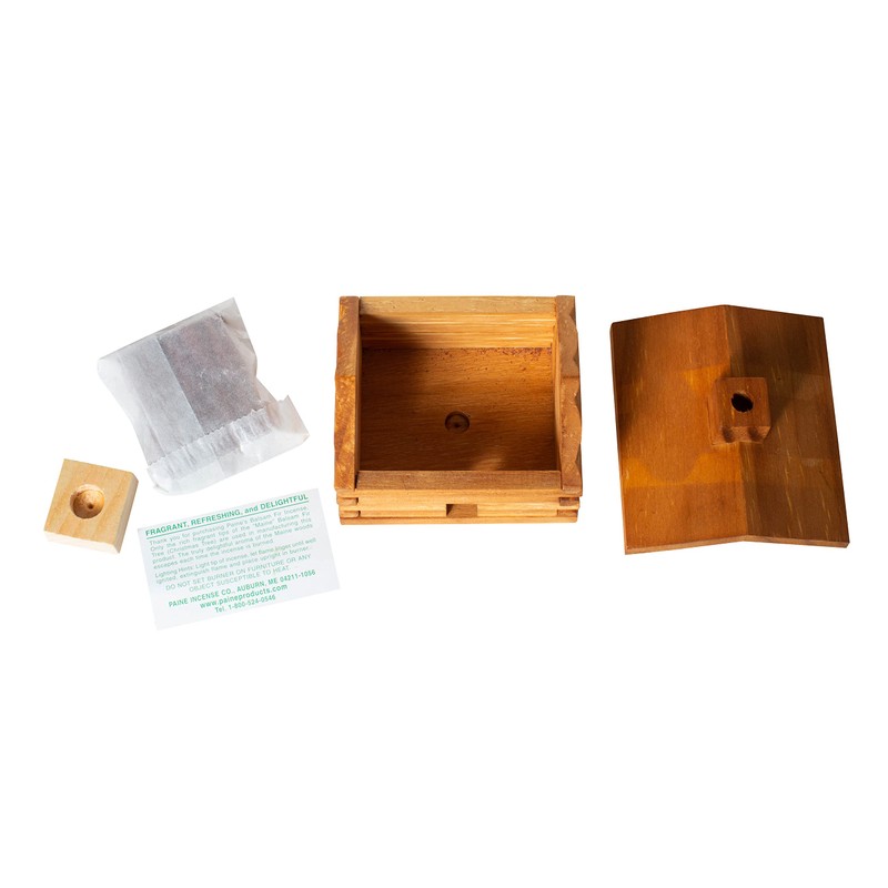 medium Log Cabin Cedar Incense Burner comes with 10 cedar