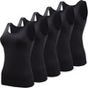 BQTQ 5 Pcs Basic Tank Tops for Women Undershirt Tank