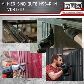 WeLiQu WELIQU 5 Stck HSS-R Spiralbohrer ? 12,0 mm, rollgewalzte Metallbohrer fr Stahl, Alu, Messing, NE Metall, Guss, PVC