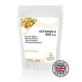 Vitamin E 267mg 400iu dl-Alpha Tocopheryl Acetate Antioxidant 60 Capsules - LetterBox Friendly UK -Young Vitamins