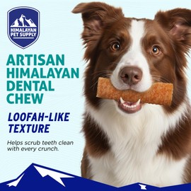 Himalayan Dog Chew Happy Teeth Yak Cheese, Soft Dog Chews, 100% Natural Soft Density Dental Treats, Gluten Free, Safe Treats for Oral Health, Lactose & Grain Free, Protein Rich, Peanut Butter 2 Count