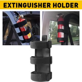 Car Roll Fire Extinguisher Holder Bar Adjustable Mount Bracket for Jeep Wrang