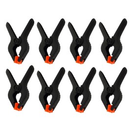 Set Spring Clamp Spring Clamp Clamping Clamp High Clamping Force Glue Clamp Movable Jaws Green Screen Muslin Background Photo Studio Woodworking Crafts (Black - 8 Pieces 11 x 8 cm)