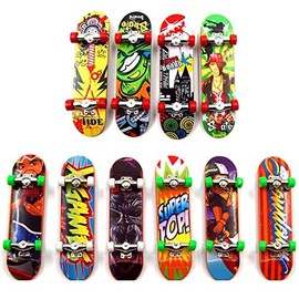 Sipobuy Mini Skateboard Toy Deck Truck Finger Board Skate Park Boy Kid Children Gift Random 4pcs, Multicoloured