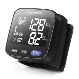 Wrist Blood Pressure Monitor, Tovendor Home Automatic Blood Pressure Cuff Wrist with Portable Carrying Case, 2 * 90 Reading Memory Dual Users Mode, 2 AAA Battery Included