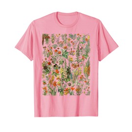 Cute Flowers Vintage Botanical Floral Illustration T-Shirt