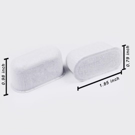 7313285779 Coffee Filter Replacement for Delonghi Espresso Machine, Activated Charcoal Water Filter,8 Pack, 1.85x0.79x0.98in, Compatible with Delonghi Coffee Maker