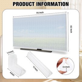 Maasechs Cushioning Foam Set Include 2 Pcs Foam Flat Screen TV Cover Fits up to 70'' W x 42'' H and 16 Pcs Moving Foam Corner Edge Protectors for TV Display Screen Protector Packing Moving