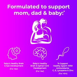 One A Day Men's & Women's Pre-Pregnancy Multivitamin Softgel including Vitamins A, Vitamin C, Vitamin D, B6, B12, Folic Acid & more, 30+30 Count, Supplement for Before, During, and Postnatal