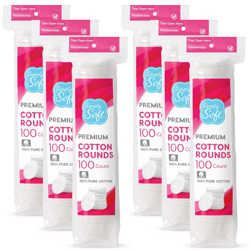 Simply Soft - Redondas de algodón de alta calidad, 100%