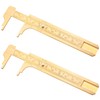 Konohan 2 Pcs Brass Vernier Caliper Pocket Caliper Handy Caliper
