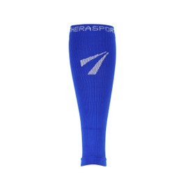 THERASPORT 15-20mmHg Mild Compression Athletic Recovery Leg Sleeves (Blue, Large)