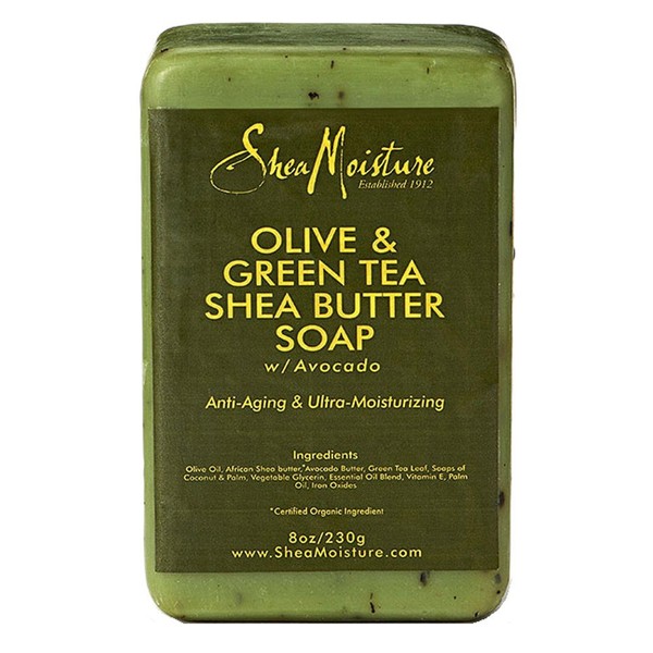 Shea Moisture Soap 8 Ounce Bar Olive & Green Tea Shea Butter (235ml) (6 Pack)