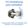 Lazardo Stainless Steel Double Angle Valve Quick Release with Outlets