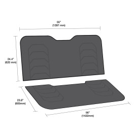 No.1 Grocery Store Auto Drive Waterproof Rear Bench Seat Protector Black, Universal Fit, SC533257