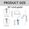 xiaozhenjida 30 Pcs 1 inch White Screw-in Hook Cup Hooks