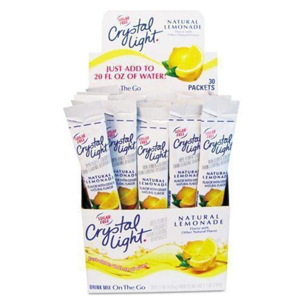Crystal Light Products Crystal Light-Flavored Drink Mix, Lemonade, 30 8-oz. Packe beverages, PACK OF 1, Yellow