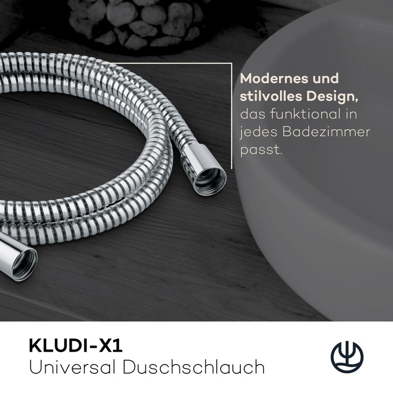 KLUDI -X1 Universal Shower Hose 1.60 m, Flexible Shower Hose