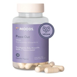 Suplemento Natural para el Sueo con Magnesio, GABA, Manzanilla, 5-HTP y L-Teanina - Pastillas para Dormir - 60 Cpsulas Veganas - Peace Out - Sleep... 