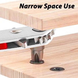 Mini Ratchet, 2Pcs Screwdriver Angled Ratchet, Mini Flat Head Elbow Head Angled Screwdriver with 2 Bit Heads, Reversible Ratchet Screwdriver Set for DIY Hand Tools