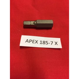 Apex 185-7 X, APEX, 1/4” Hex Insert Bit x 5/16" hex size, 1-1/4” overall length, NEW