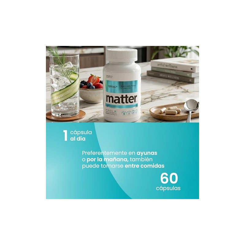 Matter Ferral Bisglicinato Ferroso Quelado Ferrochel Vitamina Suplemento Hierro Alta