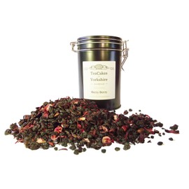 Berry Berry Tea Gift Caddy Airseal 100g Loose Leaf Herbal Infusion by TeaCakes of Yorkshire