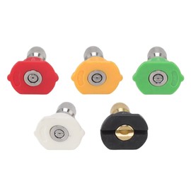 Sorandy Pressure Washer Nozzle Tips Multiple Degrees, 1/4 inch 5 Pack Quick Connection, Power Washer Soap Nozzle Tips for Watering Flowers and Plants, Washing Car, Washing Machine (055)