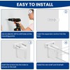 4 Pcs Wire Shelf End Bracket, White Plastic Wall Mount