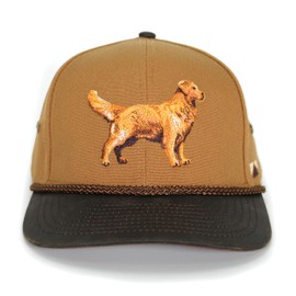 Paramount Outdoors Golden Retriever Baseball Cap for Men with Wax Cloth Visor on Heavy Cotton Canvas Fabric (Tan - OSFA)
