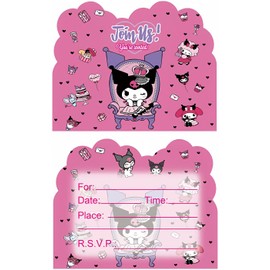 NINIMBLE 20pcs kuromi Birthday Party Invitations,kuromi Invitations Birthday Party Supplies Decoration (5)