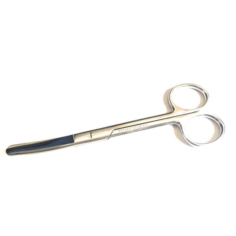 6" Stainless Steel Scissors, Curved Blades, Blunt Tips