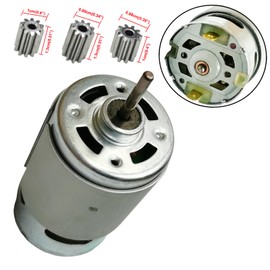 24V 555 12000RPM Electric Motor High Speed DC Drive Engine Upgrade for Ride On Car Replacement Parts SUV Truck Gearbox Motor Connect Accessories (1Pcs 24V 555 12000RPM)