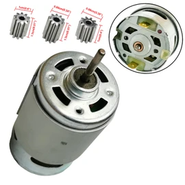 24V 555 12000RPM Electric Motor High Speed DC Drive Engine Upgrade for Ride On Car Replacement Parts SUV Truck Gearbox Motor Connect Accessories (1Pcs 24V 555 12000RPM)